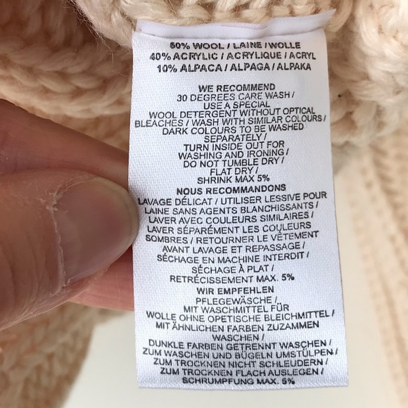 Ganni wool/alpaca blend chunky knit cropped sweater - Picture 8 of 10